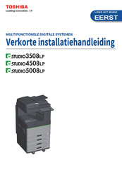 Toshiba e-STUDIO 4508LP Verkorte Installatiehandleiding