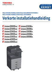 Toshiba e-STUDIO 2508A Verkorte Installatiehandleiding