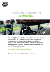 Sikombi DutcheBike City Gebruikershandleiding