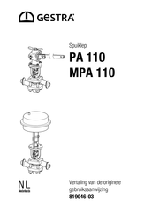 GESTRA MPA 110 Gebruiksaanwijzing