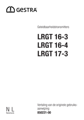 GESTRA LRGT 16-4 Gebruiksaanwijzing