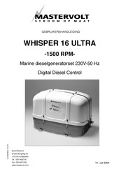 Mastervolt WHISPER 16 ULTRA Gebruikershandleiding