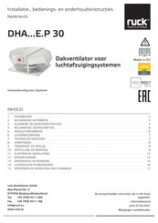 Ruck Ventilatoren DHA 315 E4P 42 Installatie-, Bedienings- En Onderhoudshandleiding