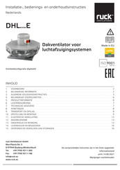 Ruck Ventilatoren 160878 Installatie-, Bedienings- En Onderhoudshandleiding