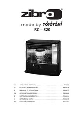 Toyotomi Zibro RS-320 Gebruiksaanwijzing