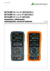 Gossen MetraWatt M272B Gebruiksaanwijzing