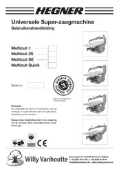 Hegner Multicut-1 Gebruikershandleiding