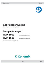 Collomix TMX 1500 Gebruiksaanwijzing