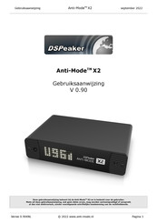 DSPeaker Anti-Mode X2 Gebruiksaanwijzing