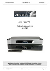 DSPeaker Anti-Mode X4 Gebruiksaanwijzing