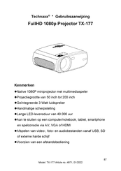 Technaxx TX-177 Gebruiksaanwijzing