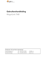 LVI MagniLink TAB Gebruikershandleiding