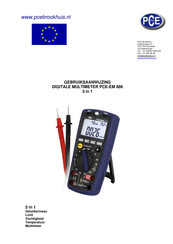 PCE Instruments EM 886 Gebruiksaanwijzing