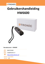 Dtronic HW6600 Gebruikershandleiding