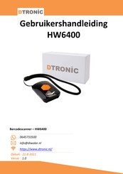 Dtronic HW6400 Gebruikershandleiding