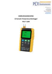 PCE Instruments T 1200 Gebruiksaanwijzing