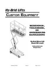 Custom Equipment Hy-Brid Lifts HB 1030E Bedienings-, Veiligheids- En Onderhoudshandleiding