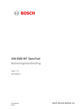 Bosch Security ISN-SMS-W7 SensTool Bedieningshandleiding