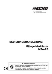 Echo MTA-PB Bedieningshandleiding