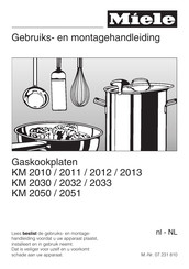 Miele KM 2030 Gebruiks- En Montagehandleiding