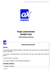 OxyCare MD300C41 Gebruiksaanwijzing