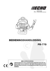 Echo PB-770 Bedieningshandleiding