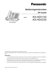 Panasonic KX-HDV230 Bedieningsinstructies