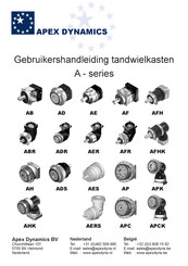 APEX DYNAMICS AFH Series Gebruikershandleiding