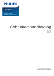 Philips OLED807 Series Gebruikershandleiding