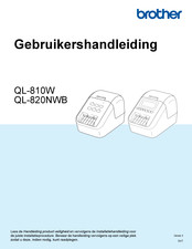 Brother QL-810W Gebruikershandleiding