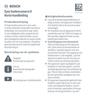 Bosch Eyes II Korte Handleiding