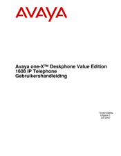 Avaya one-X Deskphone Value Edition 1608 Gebruikershandleiding