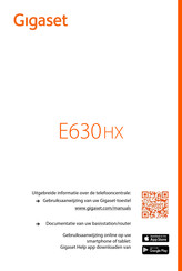 Gigaset E630 HX Gebruiksaanwijzing