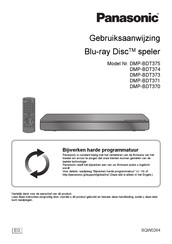 Panasonic DMP-BDT370 Gebruiksaanwijzing