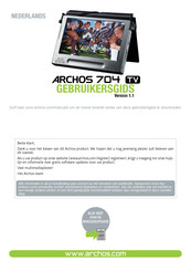 Archos 704 Gebruikersgids