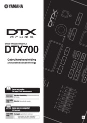 Yamaha DTX700 Gebruikershandleiding