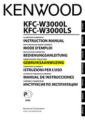 Kenwood KFC-W3000L Gebruiksaanwijzing