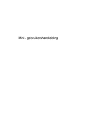 HP Mini Gebruikershandleiding