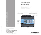 janitza UMG 604 Gebruikshandleiding