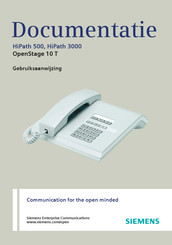 Siemens OpenStage 10 T Gebruiksaanwijzing