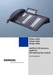 Siemens HiPath 2000 Gebruiksaanwijzing