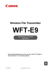 Canon WFT-E9 Handleiding