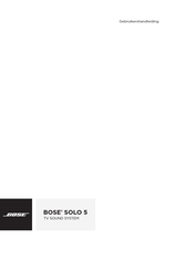 Bose Solo 5 Gebruikershandleiding