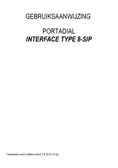 PortaDial INTERFACE TYPE 8-SIP Gebruiksaanwijzing