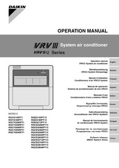 Daikin VRV III-Q RQCEQ540PY13 Gebruiksaanwijzing