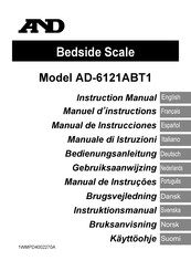 AND AD-6121ABT1 Gebruiksaanwijzing