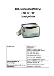 Nieaf-Smitt Test 'N' Tag Gebruikershandleiding