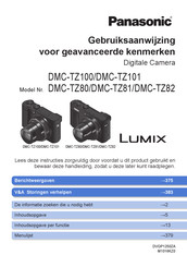 Panasonic LUMIX DMC-TZ80 Gebruiksaanwijzing Voor Geavanceerde Kenmerken