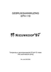 Nieuwkoop EPH-119 Gebruiksaanwijzing