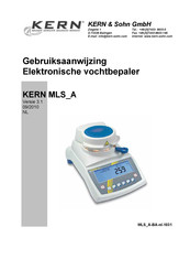 KERN and SOHN MLS A Series Gebruiksaanwijzing